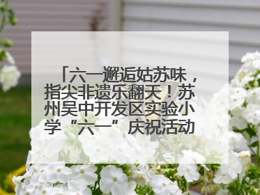 六一邂逅姑苏味，指尖非遗乐翻天！苏州吴中开发区实验小学“六一”庆祝活动精彩纷呈