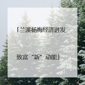 兰溪杨梅经济迸发致富“新”动能