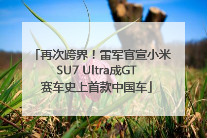 再次跨界！雷军官宣小米SU7 Ultra成GT赛车史上首款中国车