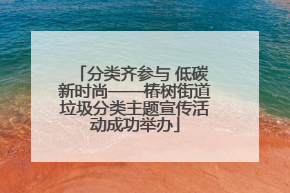 分类齐参与 低碳新时尚——椿树街道垃圾分类主题宣传活动成功举办