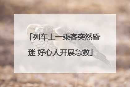 列车上一乘客突然昏迷 好心人开展急救