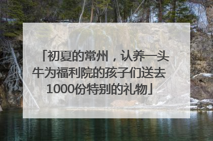 初夏的常州，认养一头牛为福利院的孩子们送去1000份特别的礼物
