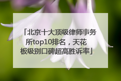 北京十大顶级律师事务所top10排名，天花板级别口碑超高胜诉率