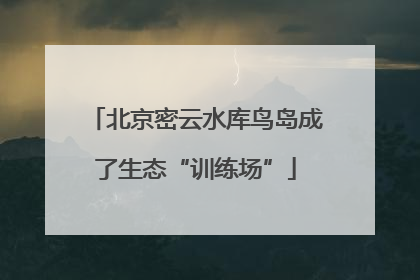北京密云水库鸟岛成了生态“训练场”