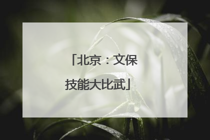 北京：文保技能大比武