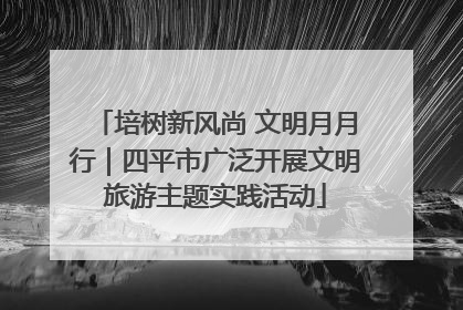 培树新风尚 文明月月行｜四平市广泛开展文明旅游主题实践活动