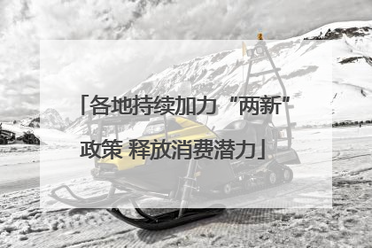 各地持续加力“两新”政策 释放消费潜力