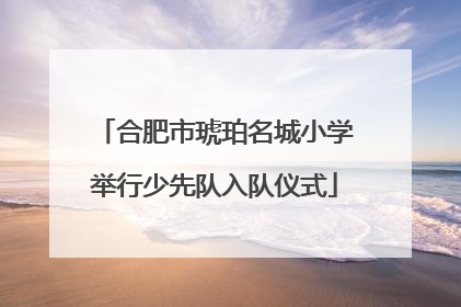 合肥市琥珀名城小学举行少先队入队仪式