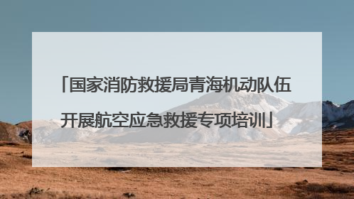 国家消防救援局青海机动队伍开展航空应急救援专项培训