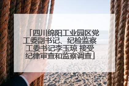 四川绵阳工业园区党工委副书记、纪检监察工委书记李玉琼 接受纪律审查和监察调查