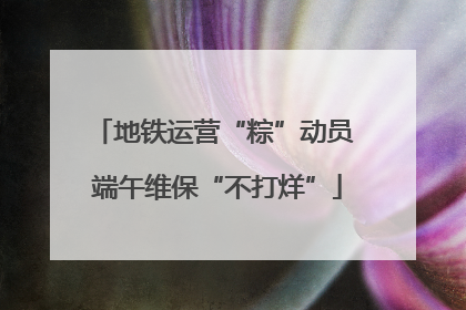 地铁运营“粽”动员 端午维保“不打烊”