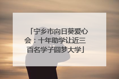 宁乡市向日葵爱心会：十年助学让近三百名学子圆梦大学