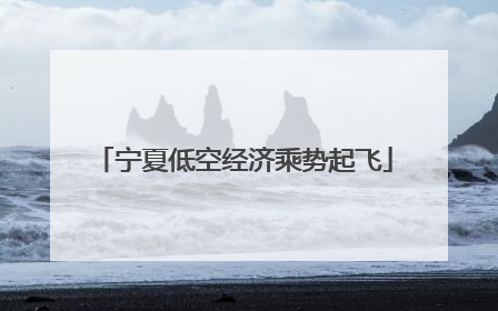 宁夏低空经济乘势起飞