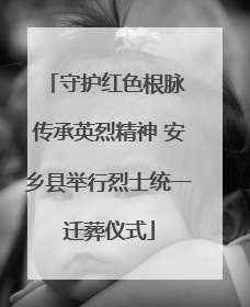 守护红色根脉 传承英烈精神 安乡县举行烈士统一迁葬仪式