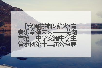 安澜精神传薪火•青春乐章颂未来——芜湖市第二中学安澜中学生管乐团第十二届公益展演圆满举行