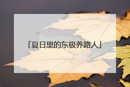 夏日里的东极养路人