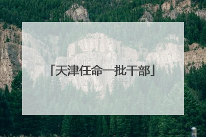 天津任命一批干部