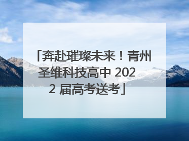 奔赴璀璨未来！青州圣维科技高中 2022 届高考送考