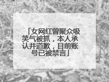 女网红曾聚众吸笑气被抓，本人承认并道歉，目前账号已被禁言