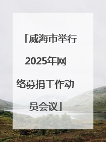 威海市举行2025年网络募捐工作动员会议