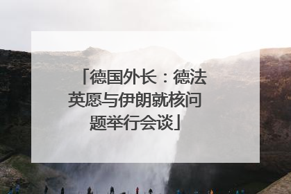 德国外长：德法英愿与伊朗就核问题举行会谈