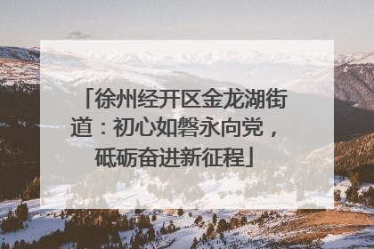 徐州经开区金龙湖街道：初心如磐永向党，砥砺奋进新征程