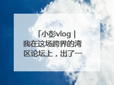 小彭vlog｜我在这场跨界的湾区论坛上，出了一道高考题……