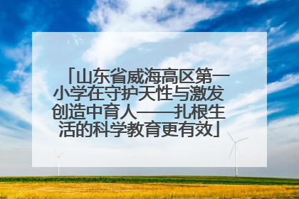山东省威海高区第一小学在守护天性与激发创造中育人——扎根生活的科学教育更有效