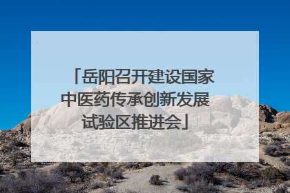 岳阳召开建设国家中医药传承创新发展试验区推进会