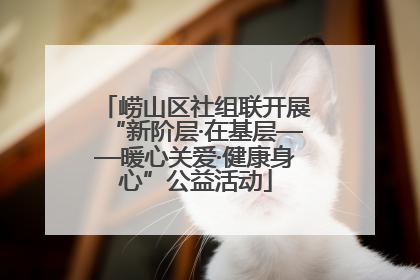 崂山区社组联开展“新阶层·在基层——暖心关爱·健康身心”公益活动