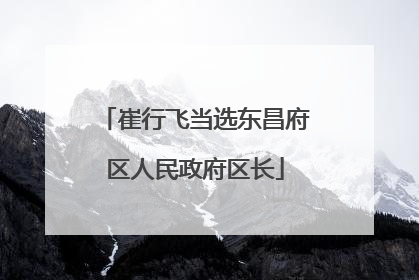 崔行飞当选东昌府区人民政府区长