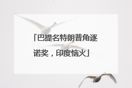 巴提名特朗普角逐诺奖，印度恼火