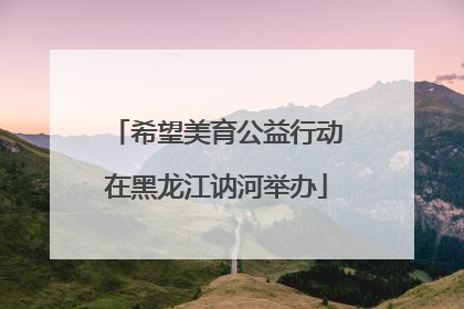 希望美育公益行动在黑龙江讷河举办