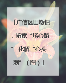 广信区田墩镇：拓宽“堵心路” 化解“心头刺”（图）
