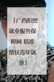广西织密就业服务保障网 精准帮扶青年就业