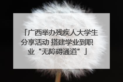 广西举办残疾人大学生分享活动 搭建学业到职业“无障碍通道”