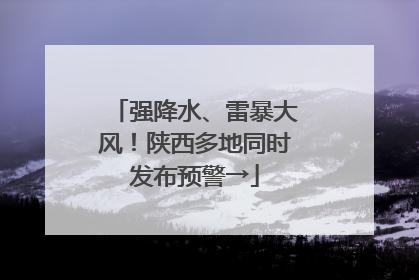 强降水、雷暴大风！陕西多地同时发布预警→
