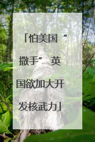 怕美国“撒手” 英国欲加大开发核武力