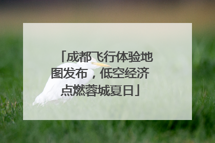 成都飞行体验地图发布，低空经济点燃蓉城夏日