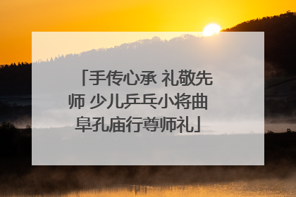 手传心承 礼敬先师 少儿乒乓小将曲阜孔庙行尊师礼