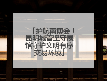 护航南博会！昆明城管坚守展馆守护文明有序交易环境