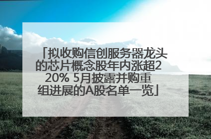 拟收购信创服务器龙头的芯片概念股年内涨超220% 5月披露并购重组进展的A股名单一览