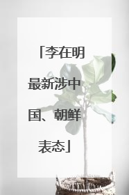李在明最新涉中国、朝鲜表态