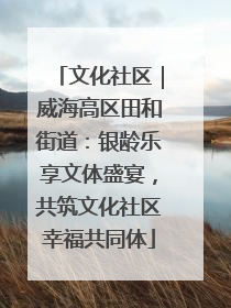 文化社区｜威海高区田和街道：银龄乐享文体盛宴，共筑文化社区幸福共同体