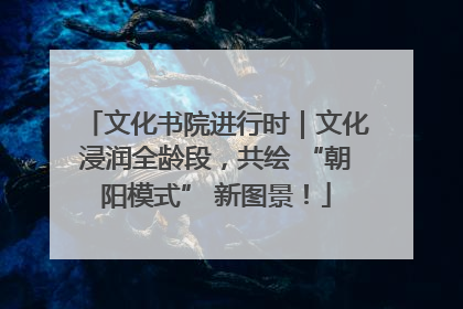 文化书院进行时｜文化浸润全龄段，共绘 “朝阳模式” 新图景！