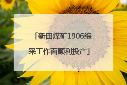 新田煤矿1906综采工作面顺利投产