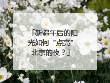 新疆午后的阳光如何“点亮”北京的夜？