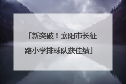 新突破！襄阳市长征路小学排球队获佳绩