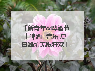 新青年&啤酒节丨啤酒+音乐 夏日潍坊无限狂欢