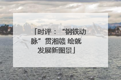 时评：“钢铁动脉”贯湘赣 绘就发展新图景